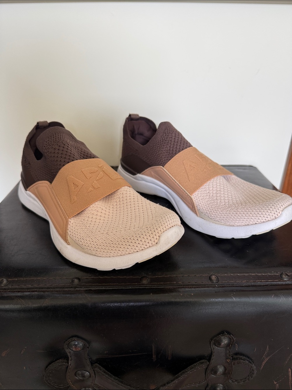 APL Women's Slip-On Athletic Sneakers in Beige and Brown